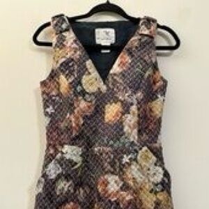 Anthropology, Tabatha floral quilted dress size 0
